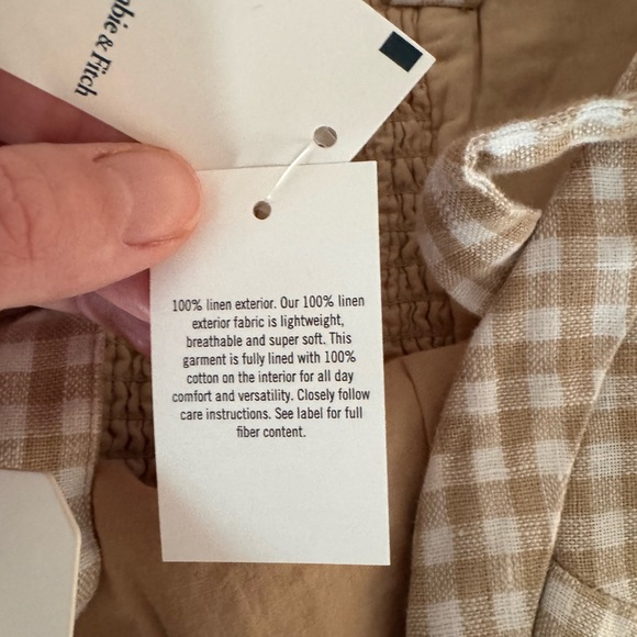 NWT Abercrombie & Fitch Premium Linen Drop-Waist Skort Size Large TALL - Picture 11 of 11